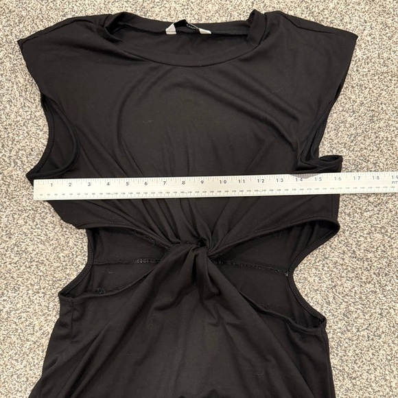 Cupshe Black Maxi Feminine Cut Out Dress Stretch Chic Elegant - Picture 15 of 16